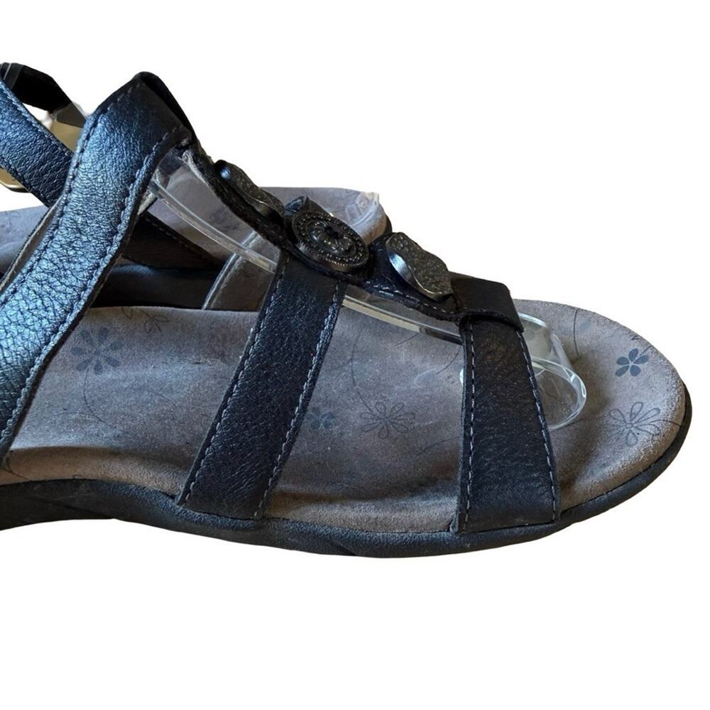 Taos Prize 4 Slide Sandals Slip On Slides Black Leather Comfort Shoes Summer 7 - Picture 10 of 16